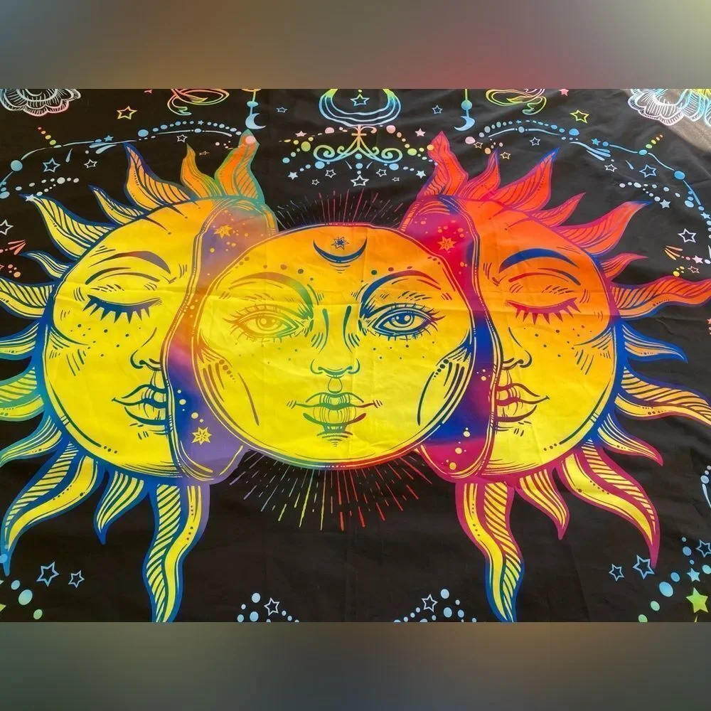 Astrological/ Whimsy Goth Moon and Sun Poster